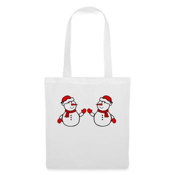 schneemann 2 - Stoffbeutel - Weiß - Vorne