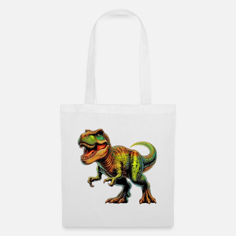 Dinosaurier - Stoffbeutel - Weiß