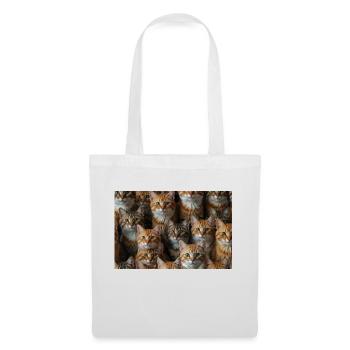 Happy Cats with smiling face - Stoffbeutel - Weiß - Vorne