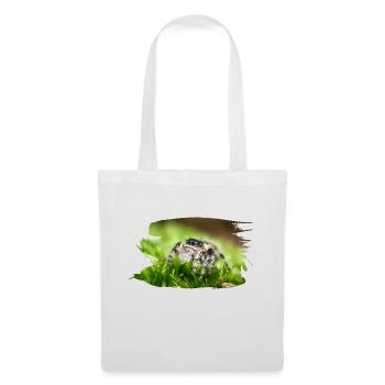 Phidippus bidentatus jumping spider spring spinne - Tote Bag - white - Front