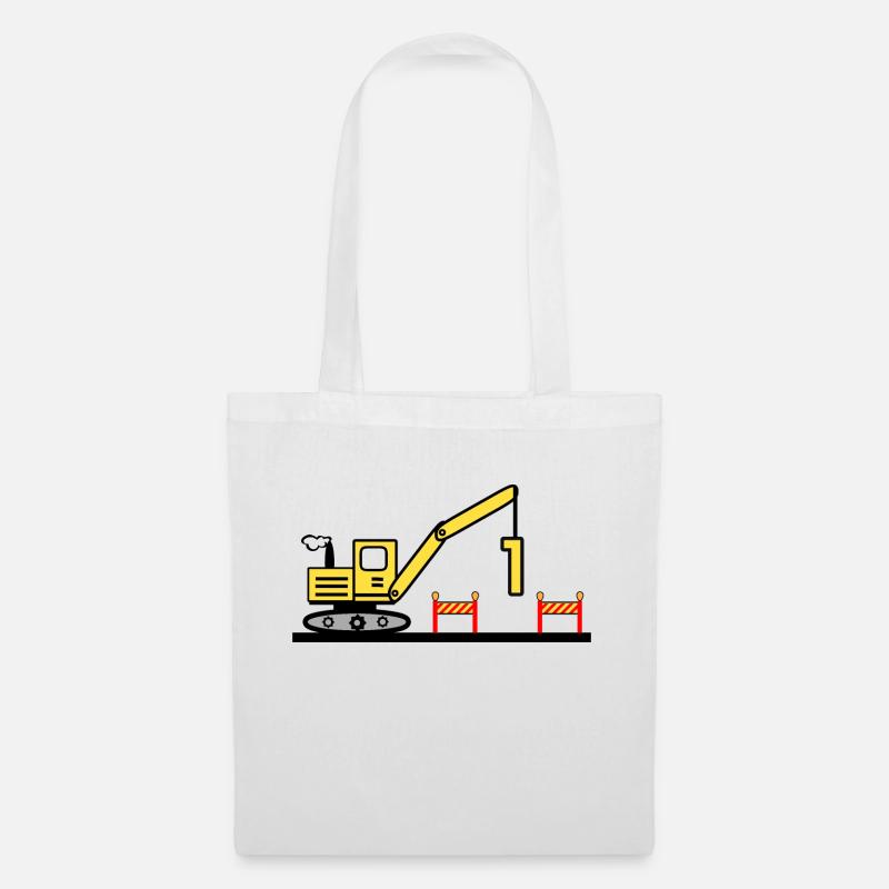 Bagger - Stoffbeutel - Weiß