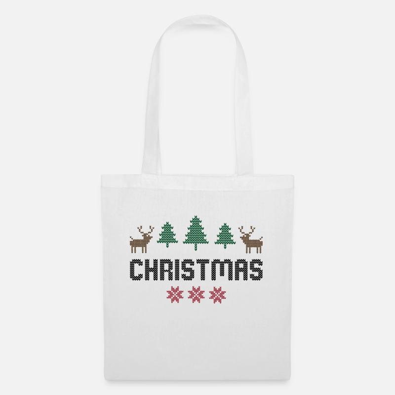 Weihnachten - Stoffbeutel - Weiß