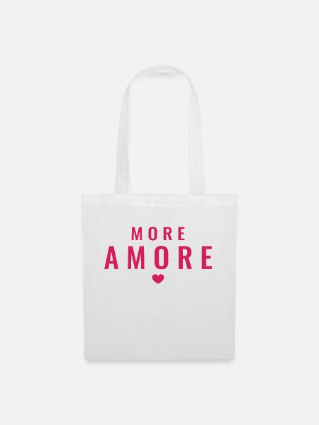 Valentinstag More Amore Partnerschaft - Stoffbeutel - Weiß