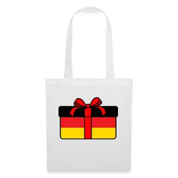Gift flag Germany red bow - Tote Bag - white - Front