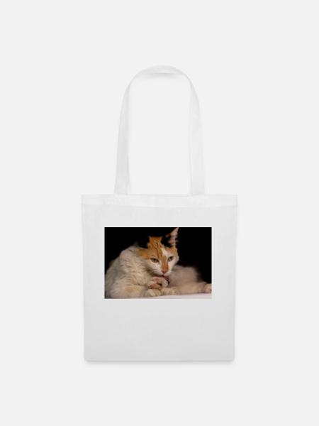 Die Katze - Stoffbeutel - Weiß