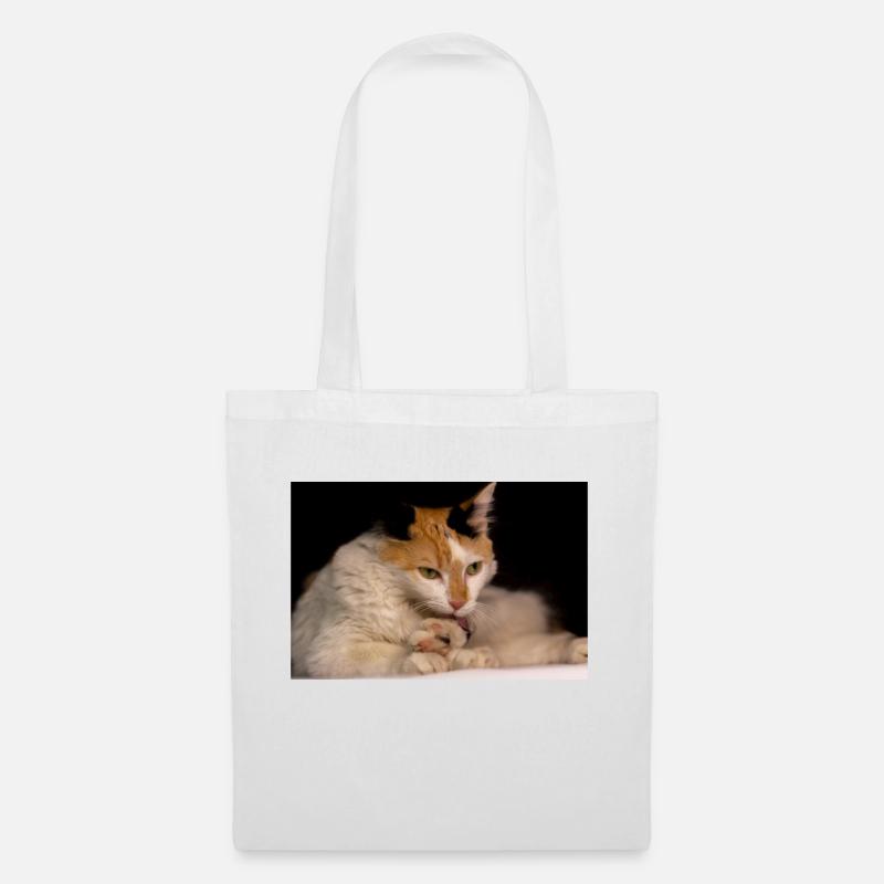Die Katze - Stoffbeutel - Weiß