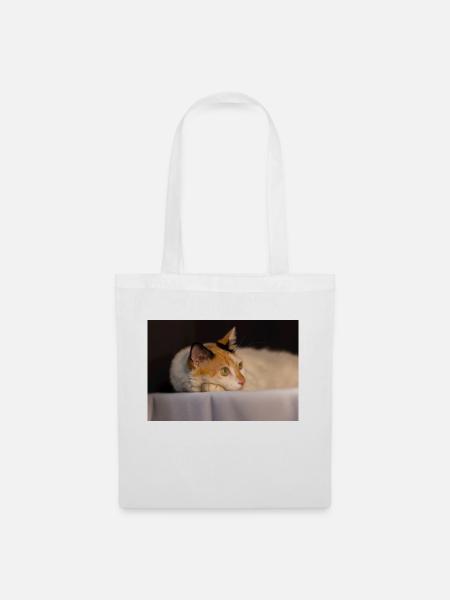 Die Katze - Stoffbeutel - Weiß