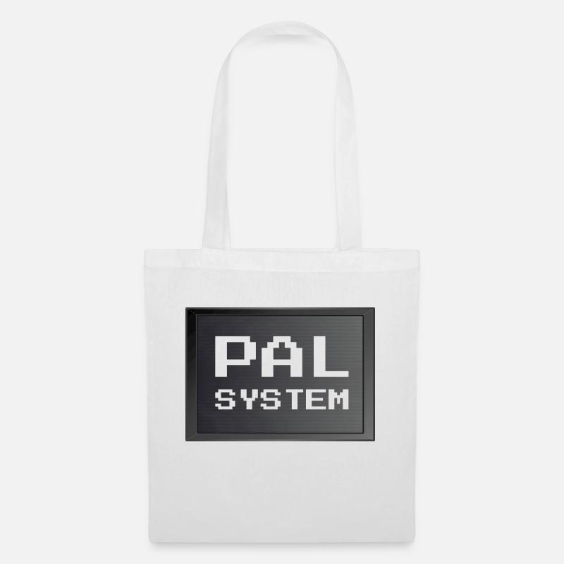 Retrogaming - PAL-System - Stoffbeutel - Weiß