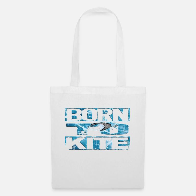 Born to Kite - Stoffbeutel - Weiß