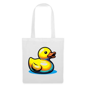 Ente Ente Ente Ente Ente - Stoffbeutel - Weiß - Vorne