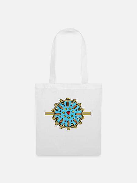 Mandala with stars - Stoffbeutel - Weiß