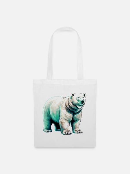 Weißer Eisbär - Stoffbeutel - Weiß