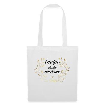 Équipe de la mariée couronne doré - Sac en tissu - blanc - Devant