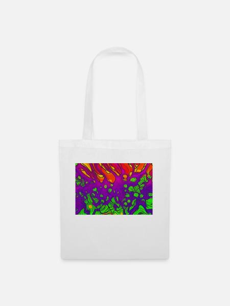 Psychedelic Color Flow - Tote Bag - white