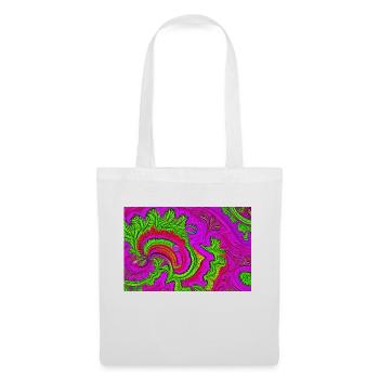 Psychedelischer Fraktalwirbel - Stoffbeutel - Weiß - Vorne