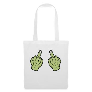 Middle Finger Hand Naughty - Tote Bag - white - Front