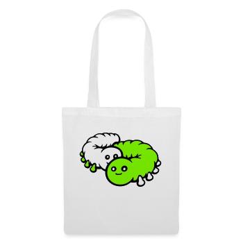 2 Chenilles Couple Amoureux Chers Amis - Sac en tissu - blanc - Devant