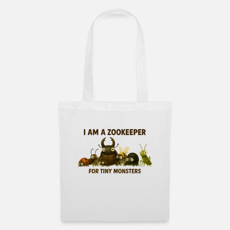 I am a zookeeper – for tiny monsters - Tote Bag - white