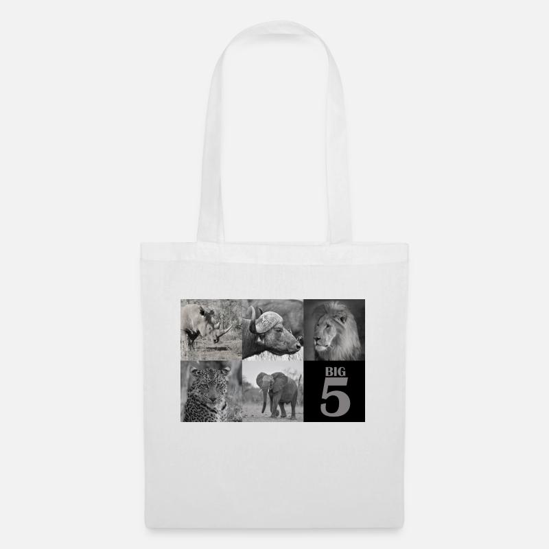 Africa's Big 5 - Tote Bag - white