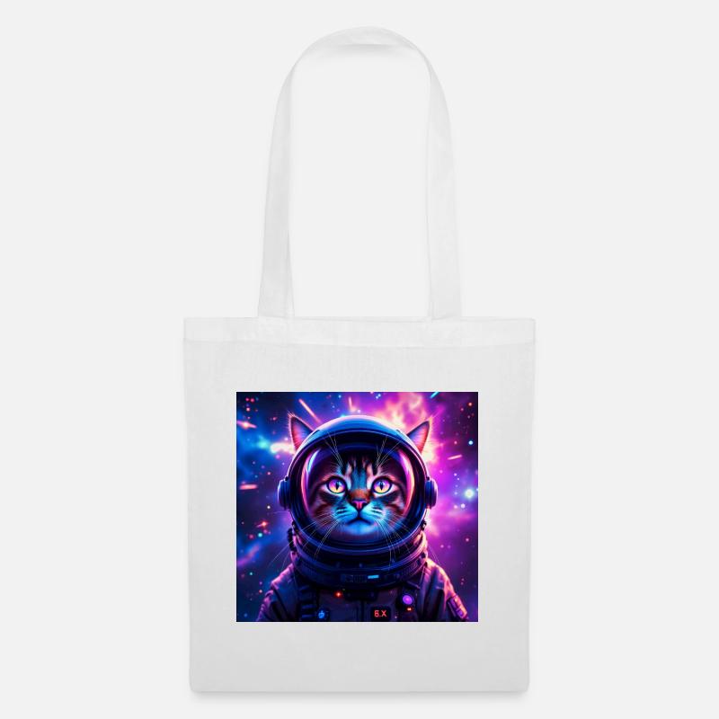 Space Cat - Stoffbeutel - Weiß