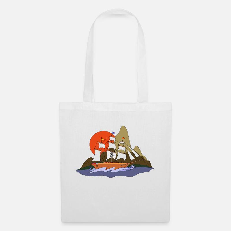 Segelschiff - Stoffbeutel - Weiß