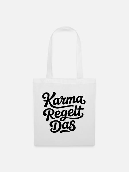 Karma Regelt Das - Stoffbeutel - Weiß