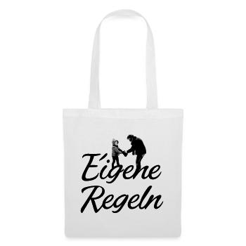 Silhouette Père et Enfant - Sac en tissu - blanc - Devant