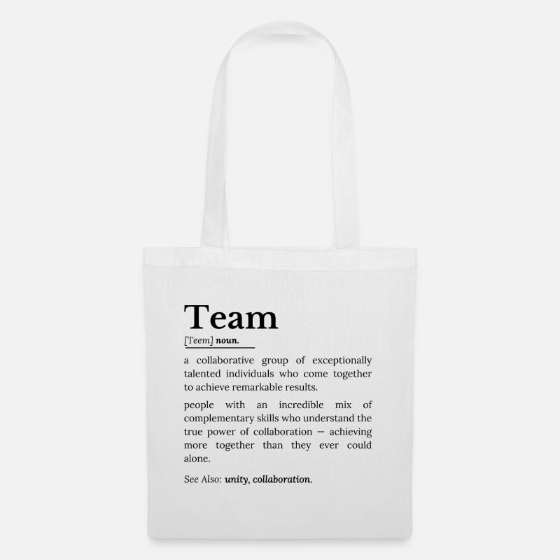 Team Definition  - Tote Bag - white