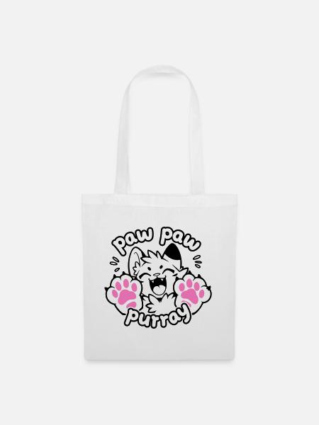 Paw Paw Purray Cat | Funny paw motif - Tote Bag - white