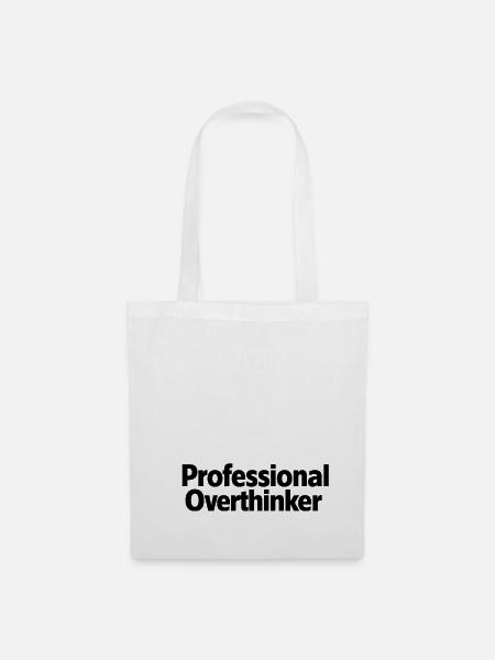 Professional Overthinker Minimalist - Stoffbeutel - Weiß