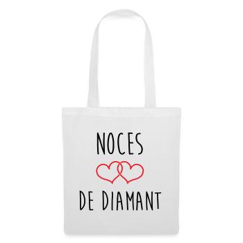 Wedding Anniversary - Diamond Wedding (60 years) - Tote Bag - white - Front