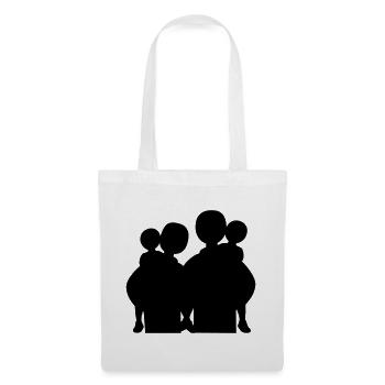 Family Silhouette Parents Children Love Together - Tote Bag - white - Front