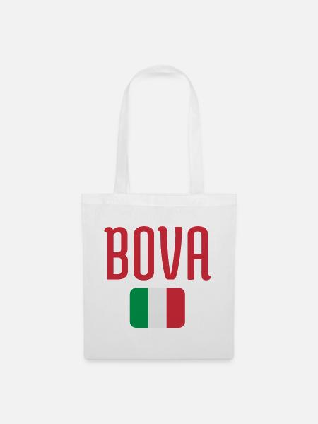 BOVA Italienische Flagge - Stoffbeutel - Weiß