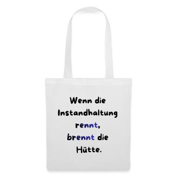 Instandhaltung T-Shirt Lustiges Geschenk Handwerk! - Stoffbeutel - Weiß - Vorne