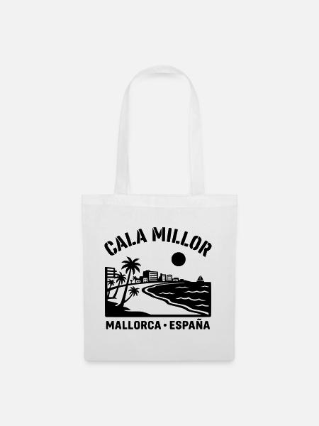 cala millor Mallorca - Stoffbeutel - Weiß