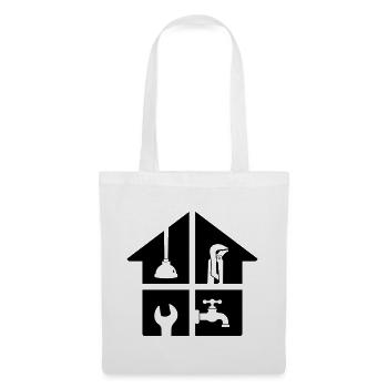Outil de plomberie pour la maison - Sac en tissu - blanc - Devant