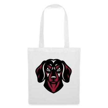 Black Dachshund Logo - Tote Bag - white - Front