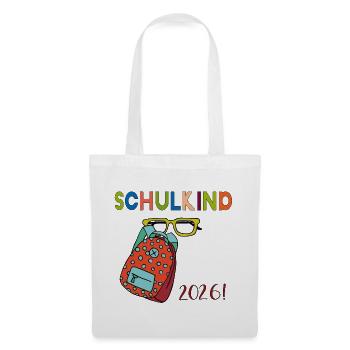Schulkind 2026 - Stoffbeutel - Weiß - Vorne