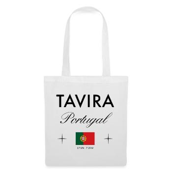 Tavira Portugal Coordinates Travel Souvenir - Tote Bag - white - Front
