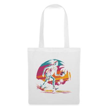 Basketballerin Retrowave - Stoffbeutel - Weiß - Vorne