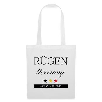 Rügen Deutschland Souvenir – Reise minimalistisch - Stoffbeutel - Weiß - Vorne