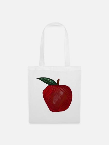 Crimson Apple Skizze - Stoffbeutel - Weiß