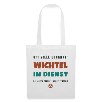 Team Wichtel im Dienst - Pflicht erfüllt Kekse - Stoffbeutel - Weiß - Vorne