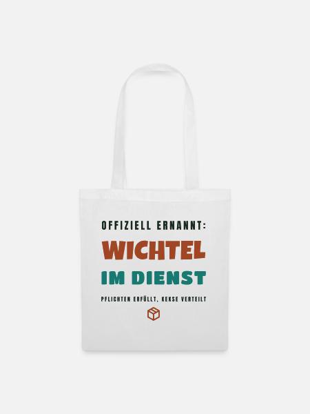 Team Wichtel im Dienst - Pflicht erfüllt Kekse - Stoffbeutel - Weiß