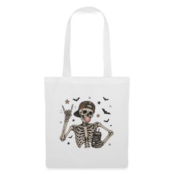 Stay Weird Skeleton Halloween-T-Shirt-Design - Stoffbeutel - Weiß - Vorne