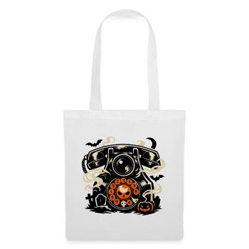 Spuktelefon Halloween Motiv - Stoffbeutel - Weiß - Vorne