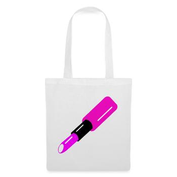 Lippenstift Design - Stoffbeutel - Weiß - Vorne