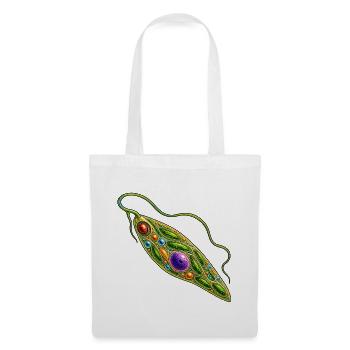 Euglena – Farbenfrohes Geißeltierchen Biologie - Stoffbeutel - Weiß - Vorne