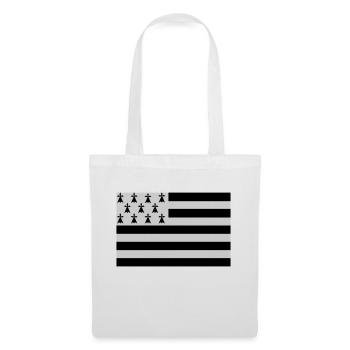 bzh_flag - Sac en tissu - blanc - Devant