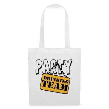 Party Drinking Team , Party Spruch Shirt (25) - Stoffbeutel - Weiß - Vorne
